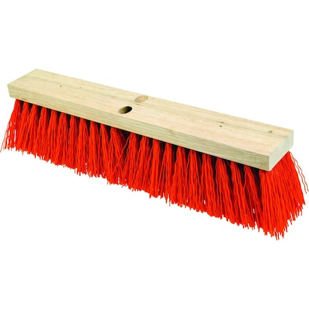 Pferd Straight Broom, Orange Plastic, 24 89355